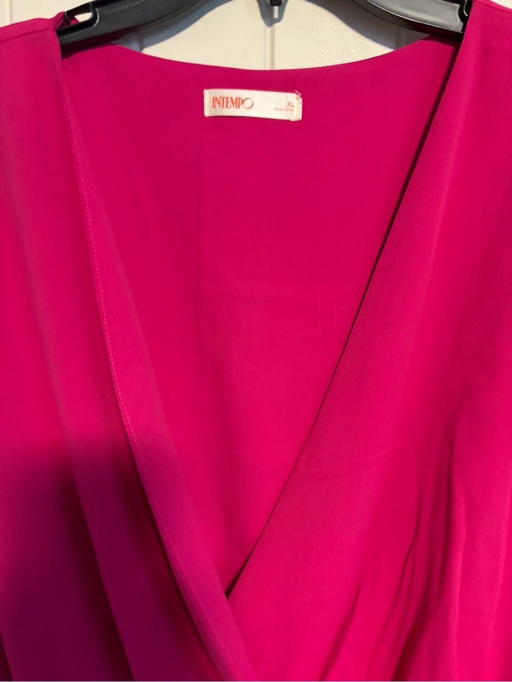 NINEMINUTES Fuchsia Sleeveless Wrap-Front Blouse - Picture 2 of 4